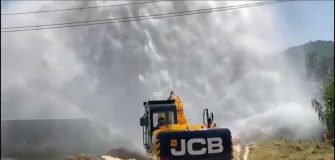 Major Selaulim water pipeline damaged; Water supply to Salcete and nearby Talukas likely to be affected
