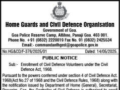 Goa seeks Civil Defence Volunteers to boost emergency response