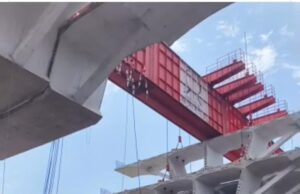 Guirim: Segment of under-construction elevated corridor collapses, two injured