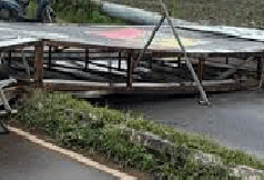 Hoarding collapsed on Mapusa-Calangute road; traffic diverted