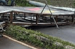 Hoarding collapsed on Mapusa-Calangute road; traffic diverted