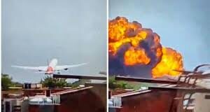 Plane crashes in Ahmedabad, rescue operations underway