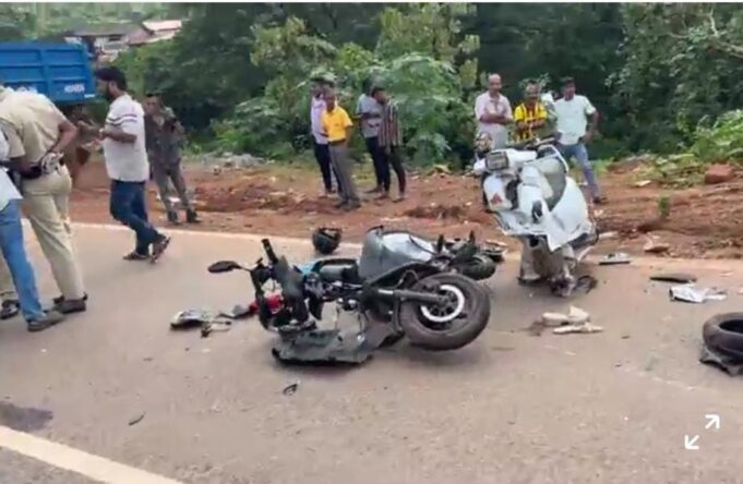 Two dead, 2 injured in bike collision at Bethora Near Ponda