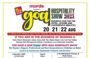 Goa Hospitality Show 2025. Business fair for the Hotel, Leisure and Foodservice Industry on Aug 20, 21, 22 at SPM Stadium Bambolim