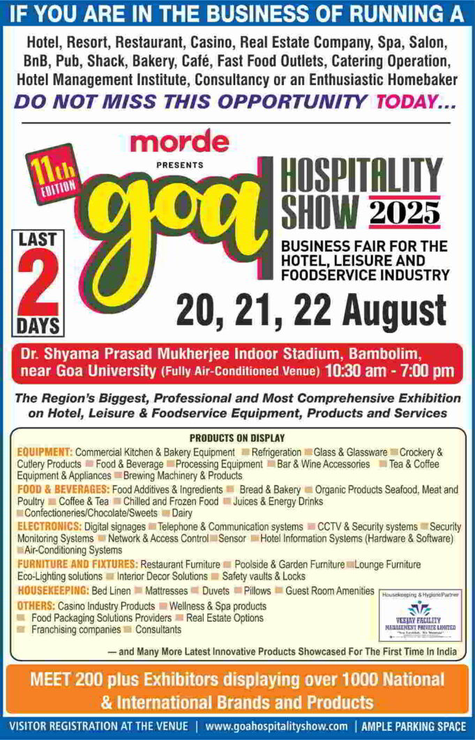 Goa Hospitality Show 2025 LAST 2 DAYS