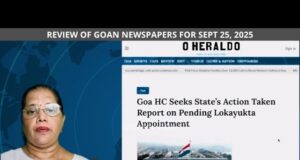 News Review of Goan Newspapers on sept 25, 2025