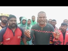 Fisherman Pele with the help of lifeguard rescued 27 fishermen from sinking trawler today morning