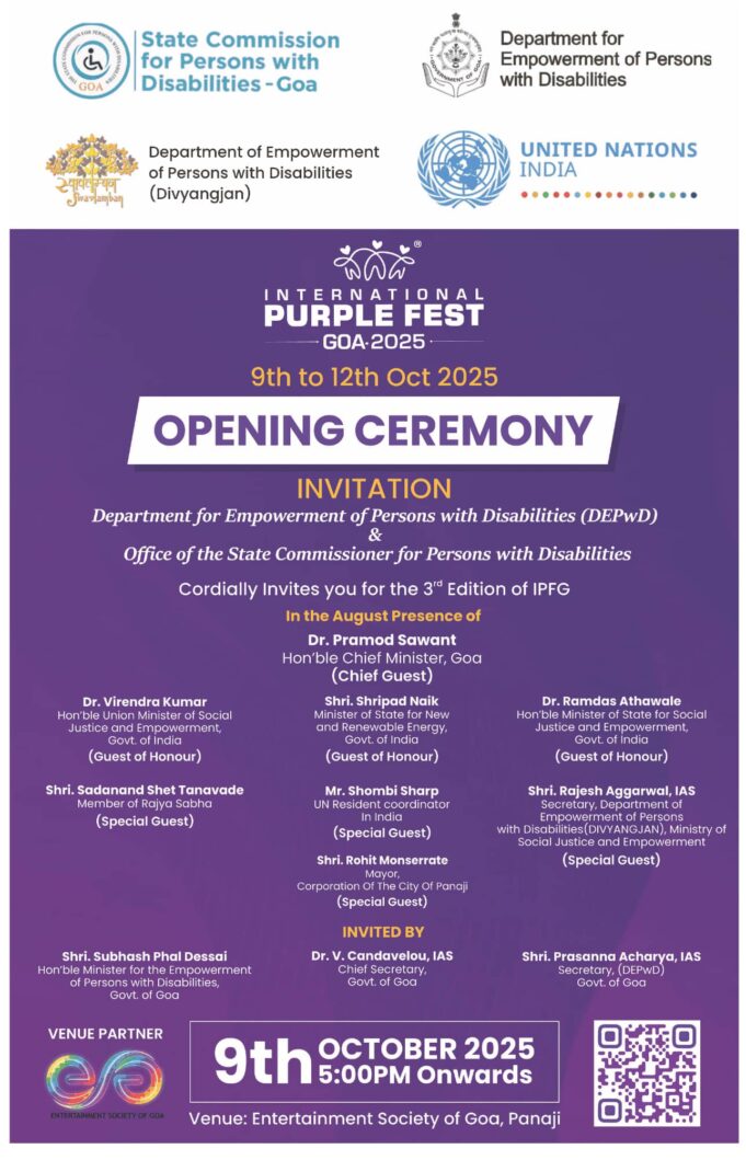 International Purple Fest 2025 to open in Goa today
