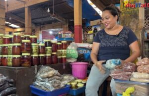 Family-run #homemade #fish and #vegetable #pickle #stall in #Mapusa #Market