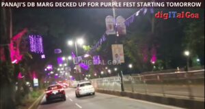 Panaji’s DB Marg decked up for Purple Fest starting today