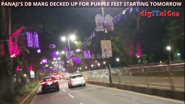 Panaji’s DB Marg decked up for Purple Fest starting today