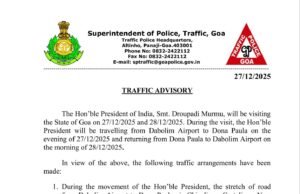 Porvorim flyover work: Road closures and diversions announced from January 2 to March 2