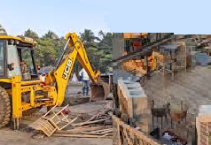Tourism Dept demolishes beach encroaching portion of romeo lane property