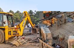 Tourism Dept demolishes beach encroaching portion of romeo lane property