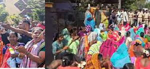 Hundreds of Chimbel villagers join protest outside St Cruz MLA’s residence against Unity Mall project