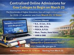 Centralised Online admissions for Goa colleges to begin on March 23