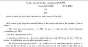 Govt notifies law fixing minimum age of six for Class I admissions