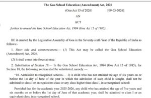 Govt notifies law fixing minimum age of six for Class I admissions