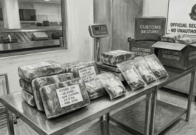 Five held with hydroponic weed worth Rs 8 crore at Manohar International Airport Representative image