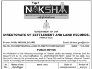 Naksha survey to begin in Panaji, Taleigao from March 20