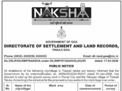 Naksha survey to begin in Panaji, Taleigao from March 20