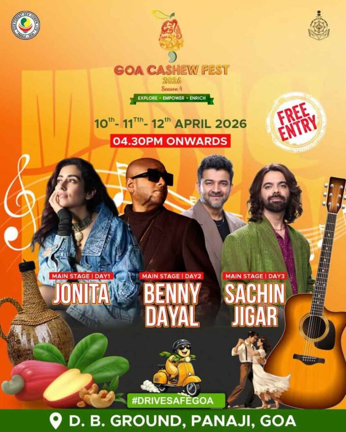 Goa Cashew Fest 2026 from April 10th to 12th : Music & Cashew Magic Awaits!