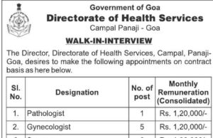 DHS to hold walk-in interviews for 114 medical, technical contract basis posts