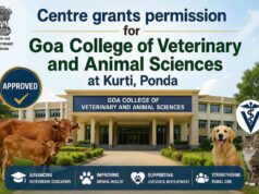 Centre grants permission for Goa College of Veterinary and Animal Sciences at Kurti, Ponda