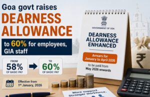 Goa govt raises dearness allowance to 60% for employees, GIA staff