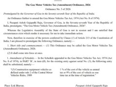 Goa revises tax for construction equipment vehicles