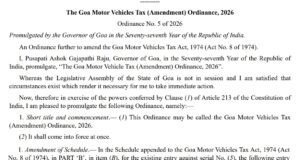 Goa revises tax for construction equipment vehicles