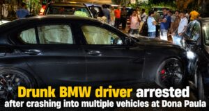 Drunk BMW driver arrested after crashing into multiple vehicles at Dona Paula