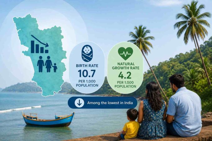 Goa’s birth rate lowest, natural growth rate second-lowest in the country: SRS Bulletin