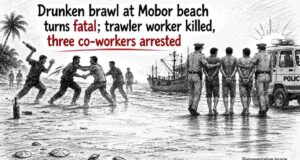 Drunken brawl at Mobor beach turns fatal; trawler worker killed, three co-workers arrested