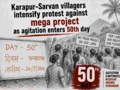 Karapur-Sarvan villagers intensify protest against mega project as agitation enters 50th day