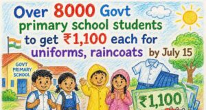 Over 8000 Govt primary school students to get ₹1,100 each for uniforms, raincoats by July 15