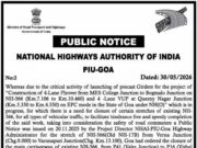 NHAI extends NH-566 traffic diversion till August 31 for Verna flyover works