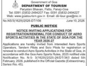 Tourism Department invites registrations for aero sports activities in Goa