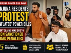 Anjuna residents protest ‘inflated’ power bills; Dept claims hike due to non sanctioned load penalties