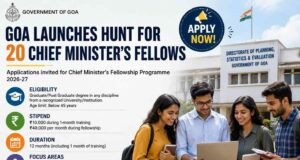 Goa govt invites applications for 20 Chief Minister’s Fellowship posts