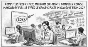 Computer proficiency, minimum six-month computer course mandatory for 115 types of Group C posts in Goa govt from 2027