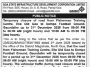 Old Goa–Gaundalim road closure for ROB work extended till December 31