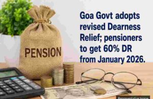 Goa Govt adopts revised Dearness Relief; pensioners to get 60% DR from January 2026