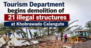 Tourism Department begins demolition of 21 illegal structures at Khobrawado Calangute