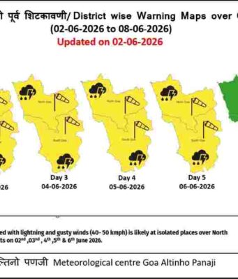 IMD issues yellow alert for Goa from June 3 to 6