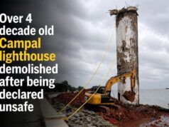 Over 4 decade old Campal lighthouse demolished after being declared unsafe
