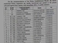 21 Police personnel, including 3 PIs transferred