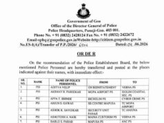 Major reshuffle in Goa Police: 195 personnel transferred