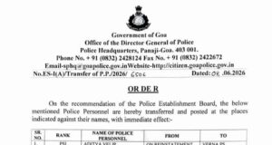 Major reshuffle in Goa Police: 195 personnel transferred