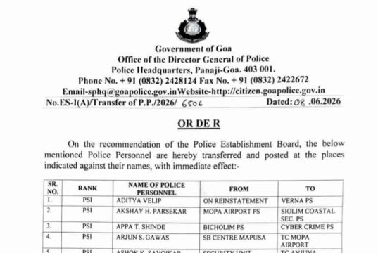 Major reshuffle in Goa Police: 195 personnel transferred